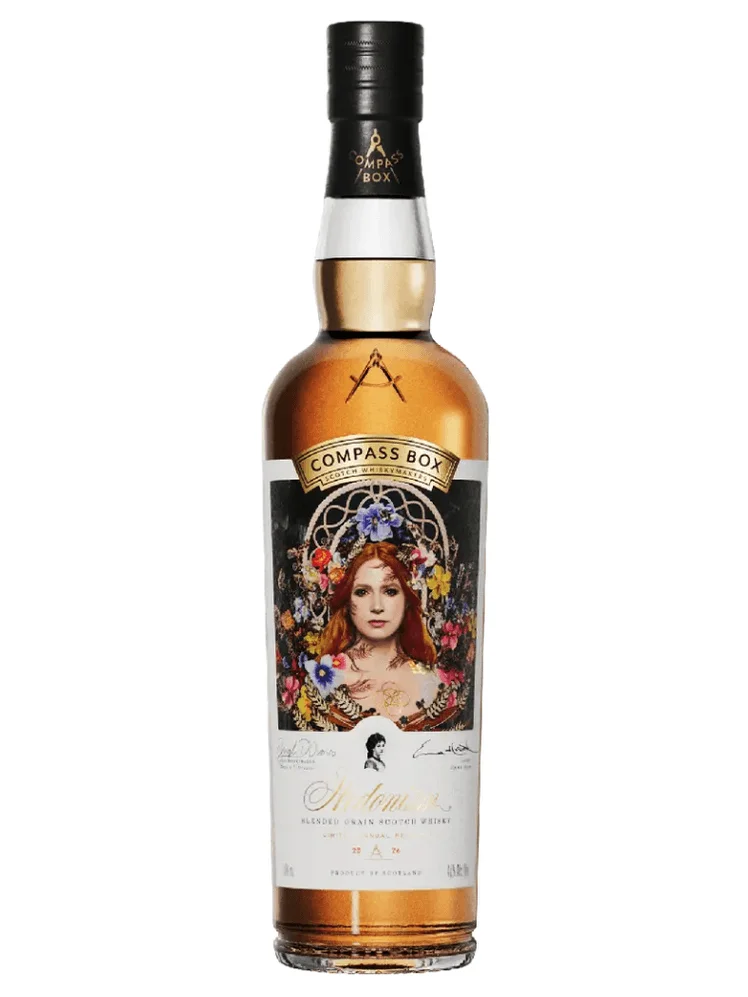 Image may contain: Karen Gillan, Alcohol, Beverage, Liquor, Person, Whisky, Adult, Wedding, Face, and Head