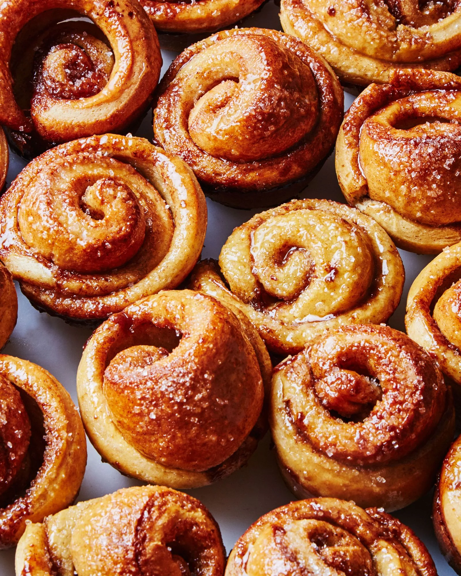 An assortment of morning buns on a countertop
