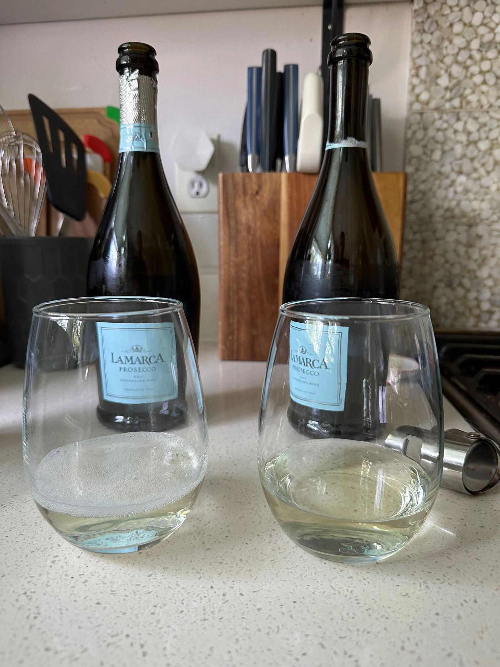two glasses of prosecco