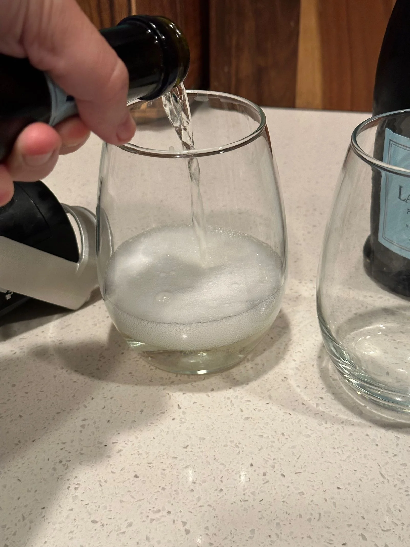 sparkling wine from the coravin