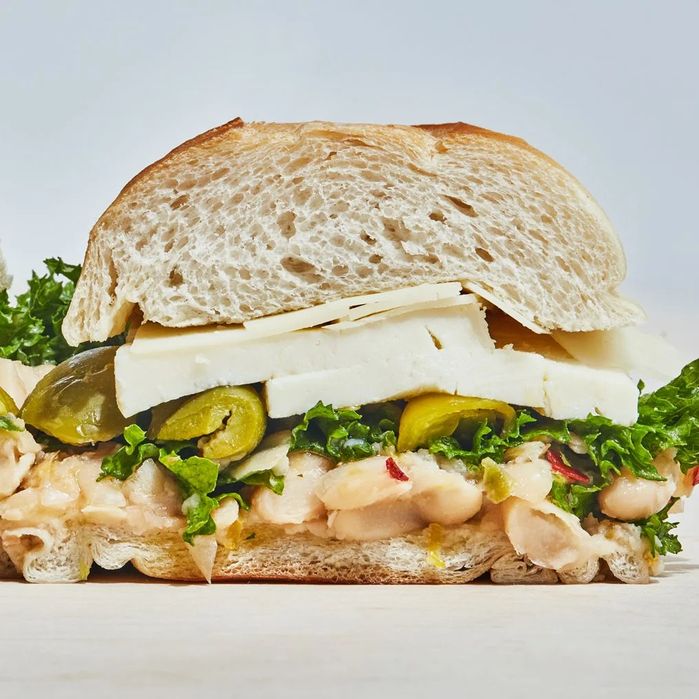 Image may contain Burger Food and Sandwich