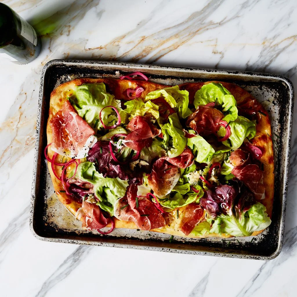 Image may contain Plant Food Meal Dish and Pizza