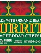 Product shot of Amy's bean and cheese burrito