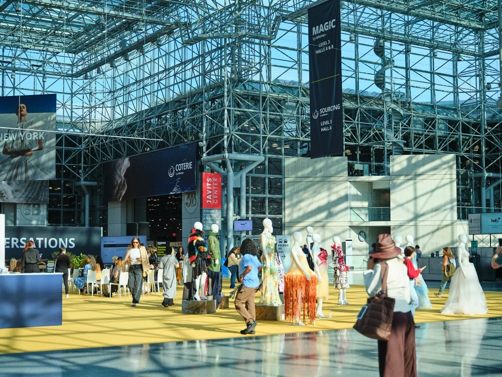 Coterie Javits, September 2026, fashion display entrance to Coterie