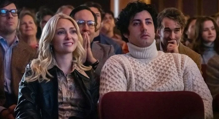 Toby Kebbell, AnnaSophia Robb, P.J. Byrne, and Anthony Ippolito in I Play Rocky (2026)