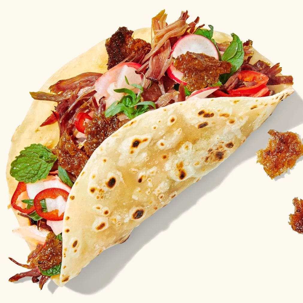 Duck Carnitas Tacos With Radish Escabèche