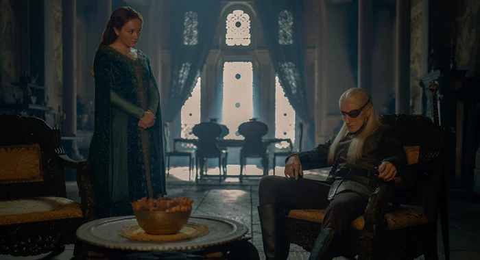 Olivia Cooke and Ewan Mitchell in House of the Dragon: Season 3 (2026)