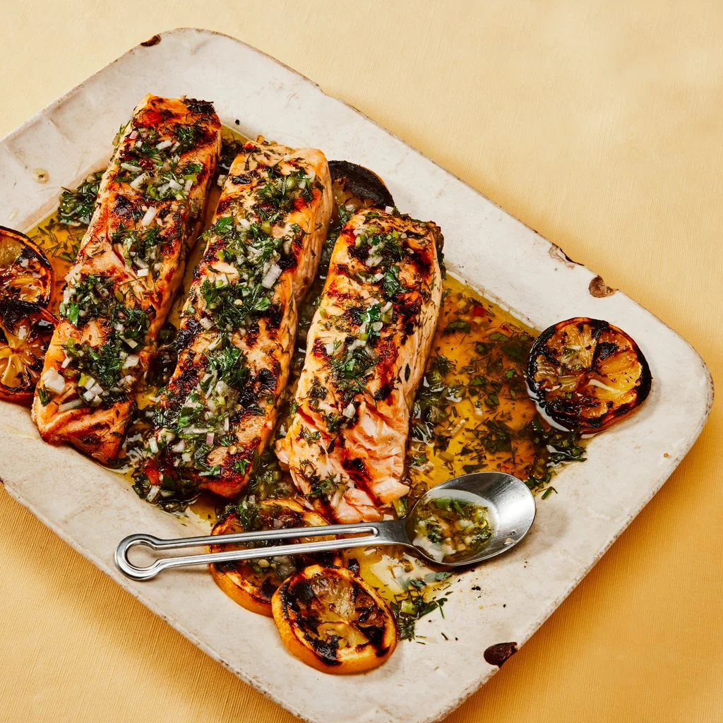 Image may contain Food Meat Seafood and Food Presentation
