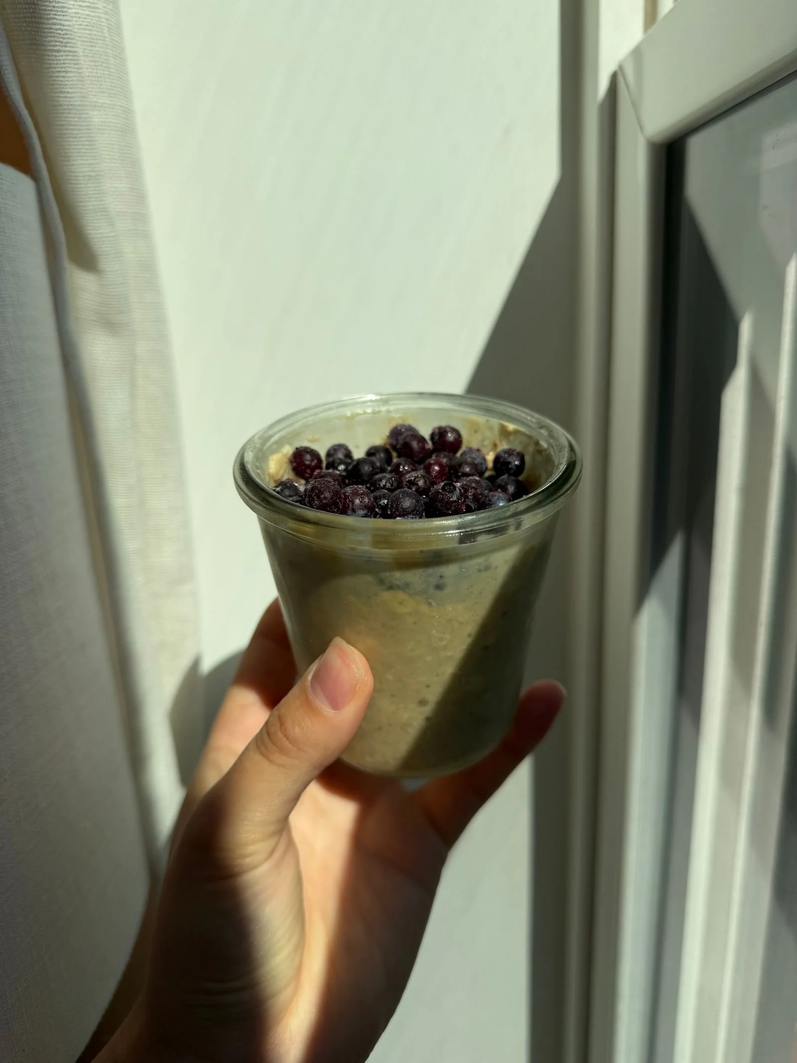 overnight oats with blueberries