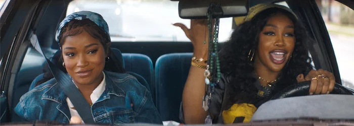 Kiki Palmer and Sza in a car
