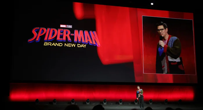 Destin Daniel Cretton presenting Spider-Man: Brand New Day at CinemaCon 2025