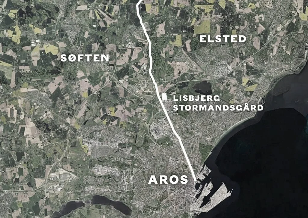 A aerial map with the names of Viking settlements and discoveries laid on top